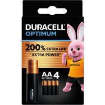 Batterij Duracell Optimum 200% 4xAA