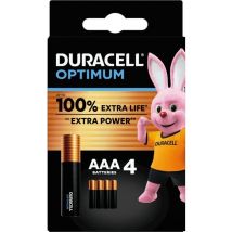 Batterij Duracell Optimum 100% 4xAAA
