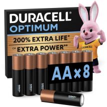 Batterij Duracell Optimum 200% 8x AA