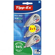 Correctieroller Tipp-ex mini pure ecolutions 5mmx6m blister 2+1 gratis