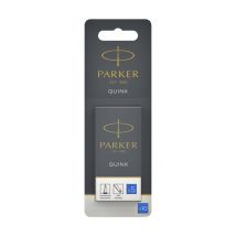 Inktpatroon Parker Quink uitwasbaar blauw blister à 10 stuks