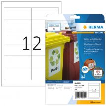 Etiket HERMA 4595 97x42.3mm folie wit 120 stuks