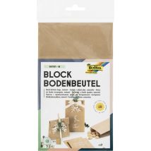 Blokbodemzak Folia 12x6x21cm foodsafe kraft set à 15 stuks
