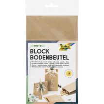 Blokbodemzak Folia 12x6x21cm foodsafe kraft set à 15 stuks
