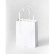 Tas met handvat Folia kraftpapier 110gr 12x15x5.5cm 20 stuks wit