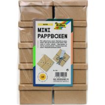Doos karton Folia mini 7,5x7,5x4,5cm 10 stuks kraft