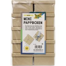 Doos karton Folia mini 7,5x7,5x4,5cm 10 stuks kraft
