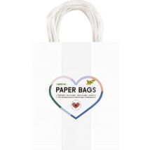 Tas met handvat Folia kraftpapier 110gr 18x21x8cm 20 stuks wit