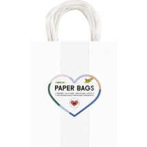 Tas met handvat Folia kraftpapier 110gr 18x21x8cm 20 stuks wit