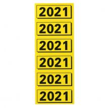 Rugetiket Elba 2021 geel met zwarte opdruk 120 stuks