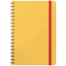 Notitieboek Leitz Cosy B5 160blz 100gr spiraal lijn geel