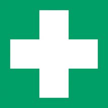 Pictogram bordje Djois EHBO 200x200mm groen