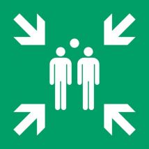 Pictogram bordje Djois Verzamelplaats 200x200mm groen