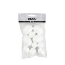 Eieren Creativ Company styropor 6 stuks 25x23mm 6 stuks 35x48mm wit
