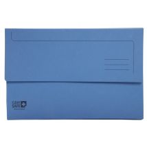 Pocketmap Exacompta Clean'Safe A4 400gr blauw 5 stuks