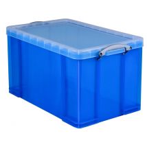 Opbergbox Really Useful 84 liter 710x440x380mm transparant blauw
