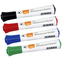 Whiteboardmarker Nobo Glide rond assorti 2mm 10st