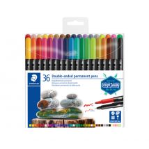 Viltstift Staedtler Design Journey permanent dubbele punt 36 kleuren