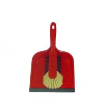 Stoffer en blik Cleaninq kunststof met rubberen lip