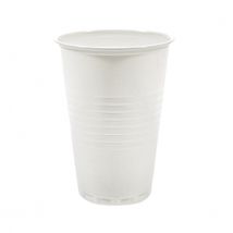 Beker IEZZY 180ml Ø70mm plastic 100 stuks wit verstevigde onderkant