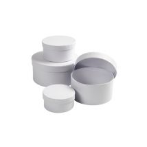 Doos Creativ Company rond 4 stuks Ø 8, 10, 12, 14cm, hoogte 4, 5, 6, 7cm wit