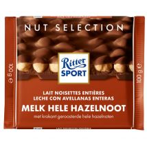 Chocolade Ritter Sport melk-hele hazelnoot 100gr