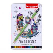 Kleurpotlood Bruynzeel blik à 12 kleuren