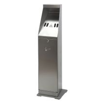 Asbak staand Vepa Bins zuil vrijstaand RVS 31025411