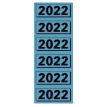 Rugetiket Elba 2022 57x25mm blauw