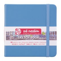 Schetsboek Talens Art Creation 80 witte vellen 140gr 120x120mm blauw