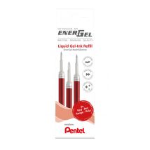Gelschrijvervulling Pentel LR7 Energel medium rood  set à 3 stuks