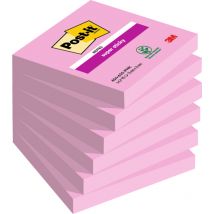 Memoblok Post-it 654 Super Sticky 76x76mm roze 90 vel