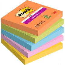 Memoblok Post-it 654 Super Sticky 76x76mm Boost 5 stuks