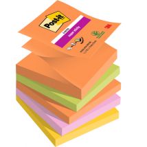 Memoblok Post-it Z-Notes R330 Super Sticky 76x76mm Boost 5 stuks