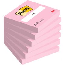 Memoblok Post-it 654 76x76mm roze 6 stuks