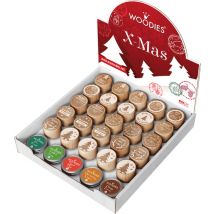 Stempels en stempelkussen Woodies Christmas