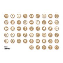 Mini Woodies refill set met 250 ministempel