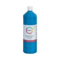 Plakkaatverf Qrea primair blauw 1000ml