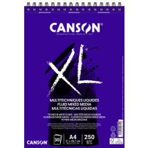 Tekenblok Canson XL Fluid Mixed Media A4 30vel 250gr