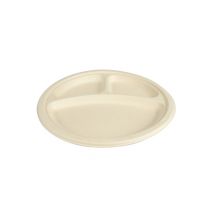 Bord IEZZY 260mm 3 vaks suikerriet PFAS-vrij naturel 50 stuks