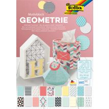 Papierblok Folia Geometrie 24x34cm 270gr 20 vel assorti