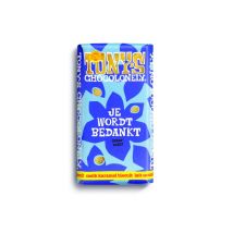 Chocolade Tony's Chocolonely je wordt bedankt reep melk karamel biscuit 180gr