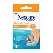 Wondpleister Nexcare active flexible foam waterbestendig 6x10cm 10 stuks