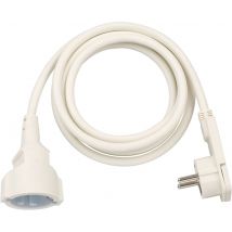 Verlengsnoer Brennenstuhl met platte stekker H05VV-F3G1.5 2 meter wit