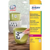 Etiket Avery L4773REV-20 63.5x33.9mm wit 480 etiketten