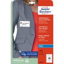 Naambadge etiket Avery J4785-20 80x50mm wit 200 stuks
