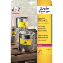 Etiket Avery L6111-20 210x297mm geel 20 stuks