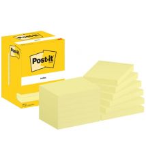 Memoblok Post-it 657 76x102mm geel 12 stuks
