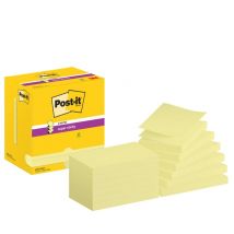Memoblok Post-it Z-Note S350 Super Sticky 76x127mm geel 12 stuks