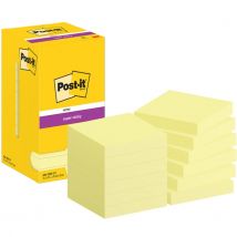 Memoblok 3M Post-it 654 Super Sticky 76x76mm geel